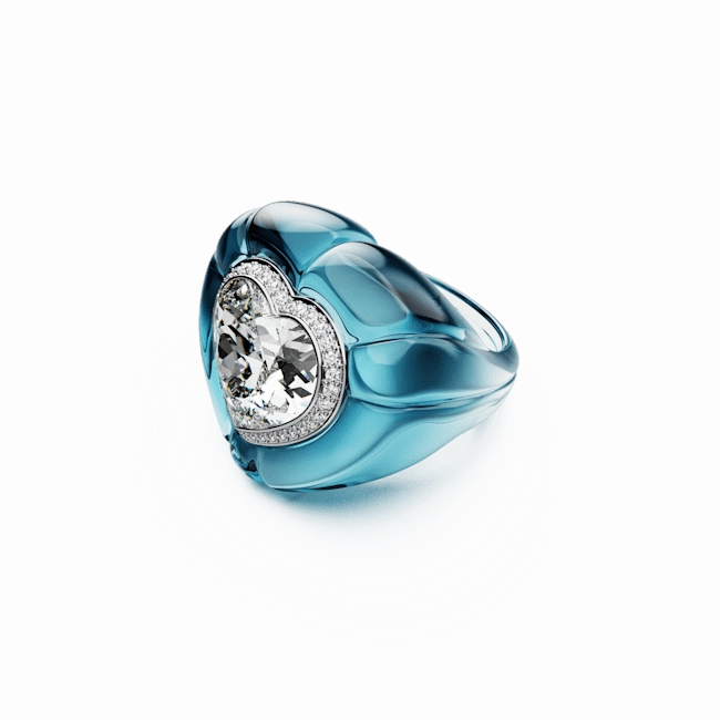 Swarovski Dulcis cocktail Ring Heart cut Pav Heart