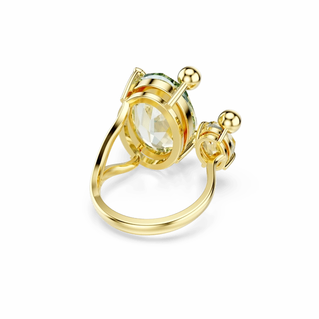 Swarovski Gema Open Ring Mixed Cuts Multicolored Gold-Tone Plated