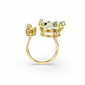 Swarovski Gema Open Ring Mixed Cuts Multicolored Gold-Tone Plated fashion-jewelry  