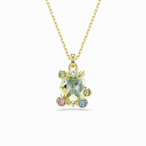 Swarovski Gema pendant Mixed cuts Multicolored Gold-tone plated fashion-jewelry  