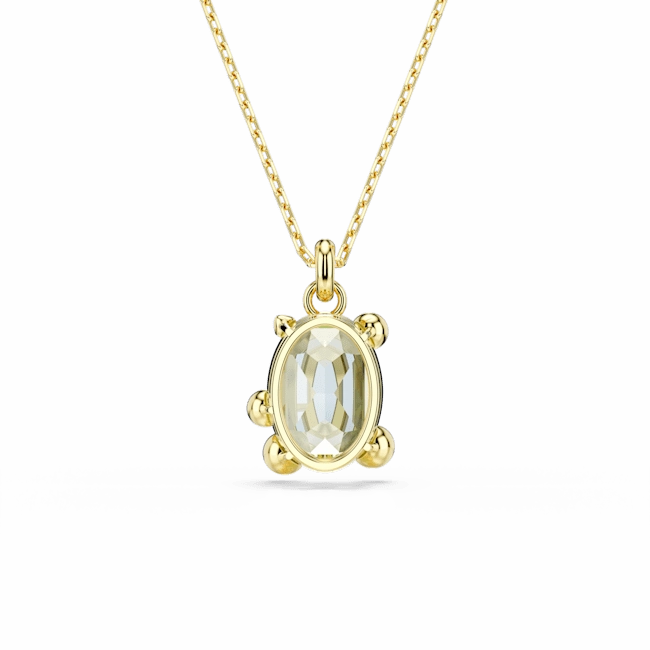 Swarovski Gema pendant Mixed cuts Multicolored Gold-tone plated