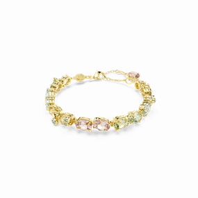 Swarovski Gema Tennis Bracelet Mixed Cuts Multicolored Gold-Tone Plated fashion-jewelry  