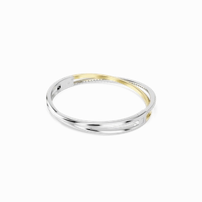 Swarovski Hyperbola Bangle, Round Cut, White, Mixed Metal Finish fashion-jewelry  