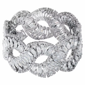 Swarovski Hyperbola Bracelet Wave White Rhodium Plated fashion-jewelry  