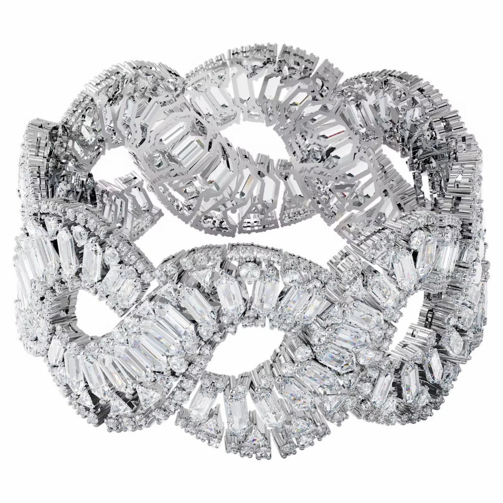 Swarovski Hyperbola Bracelet Wave White Rhodium Plated fashion-jewelry  
