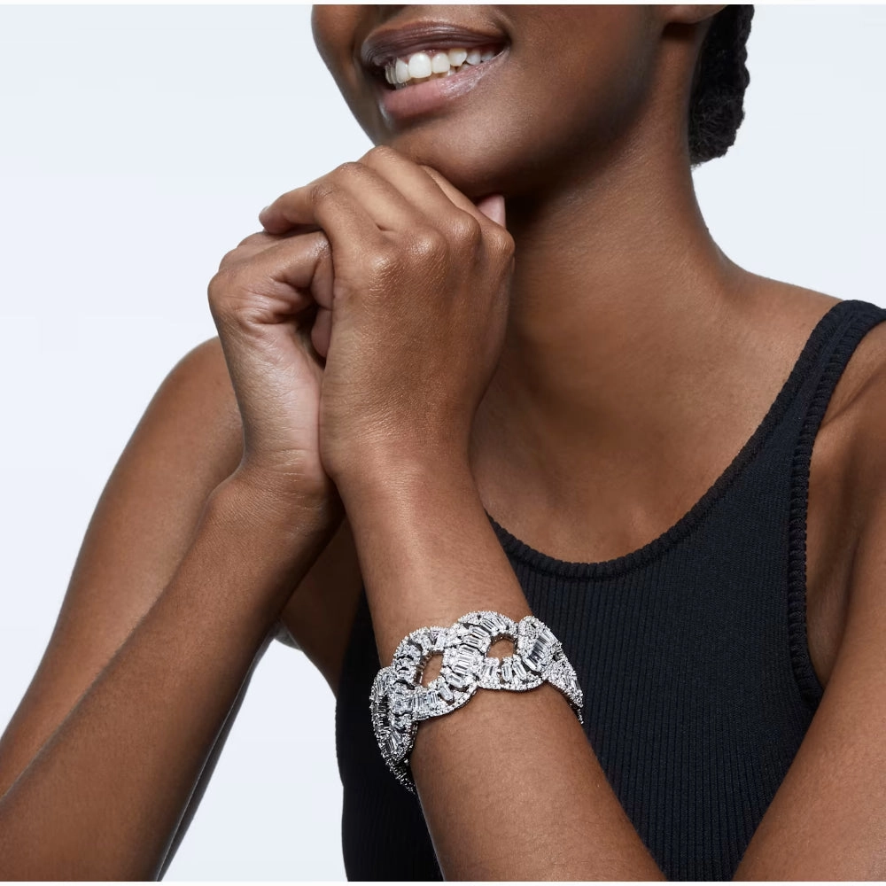 Swarovski Hyperbola Bracelet Wave White Rhodium Plated