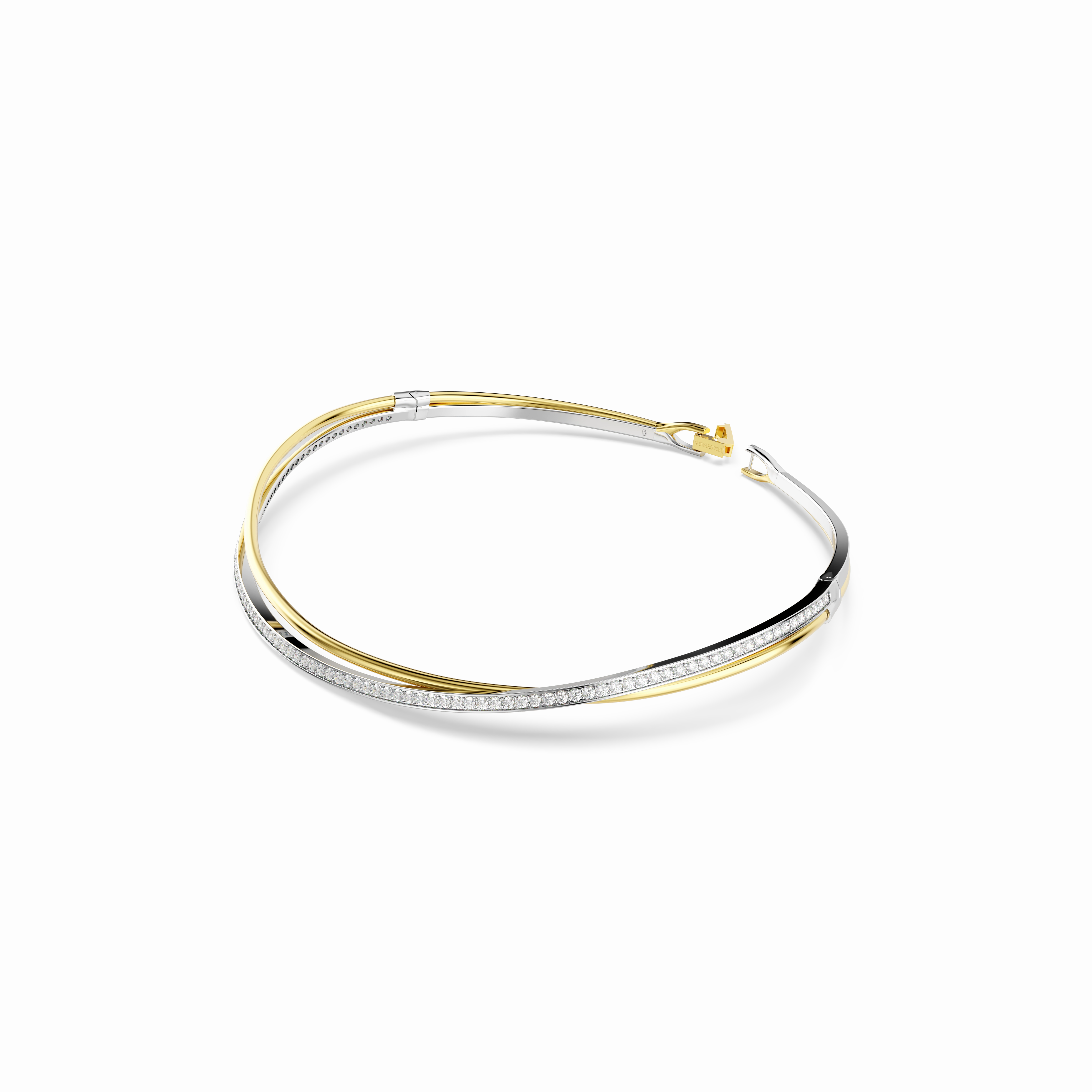 Swarovski Hyperbola Choker Round Cut White Mixed Metal Finish fashion-jewelry  