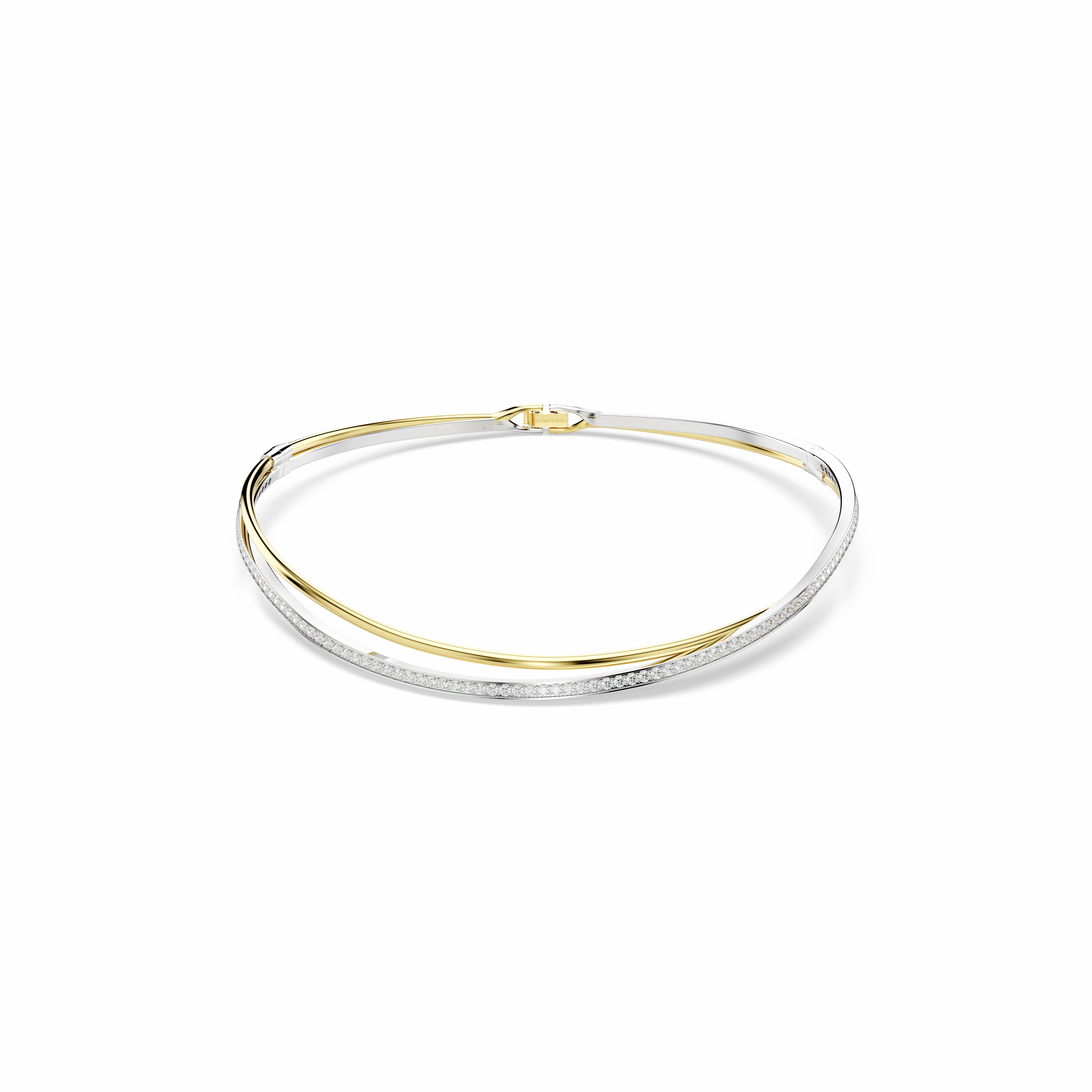 Swarovski Hyperbola Choker Round Cut White Mixed Metal Finish