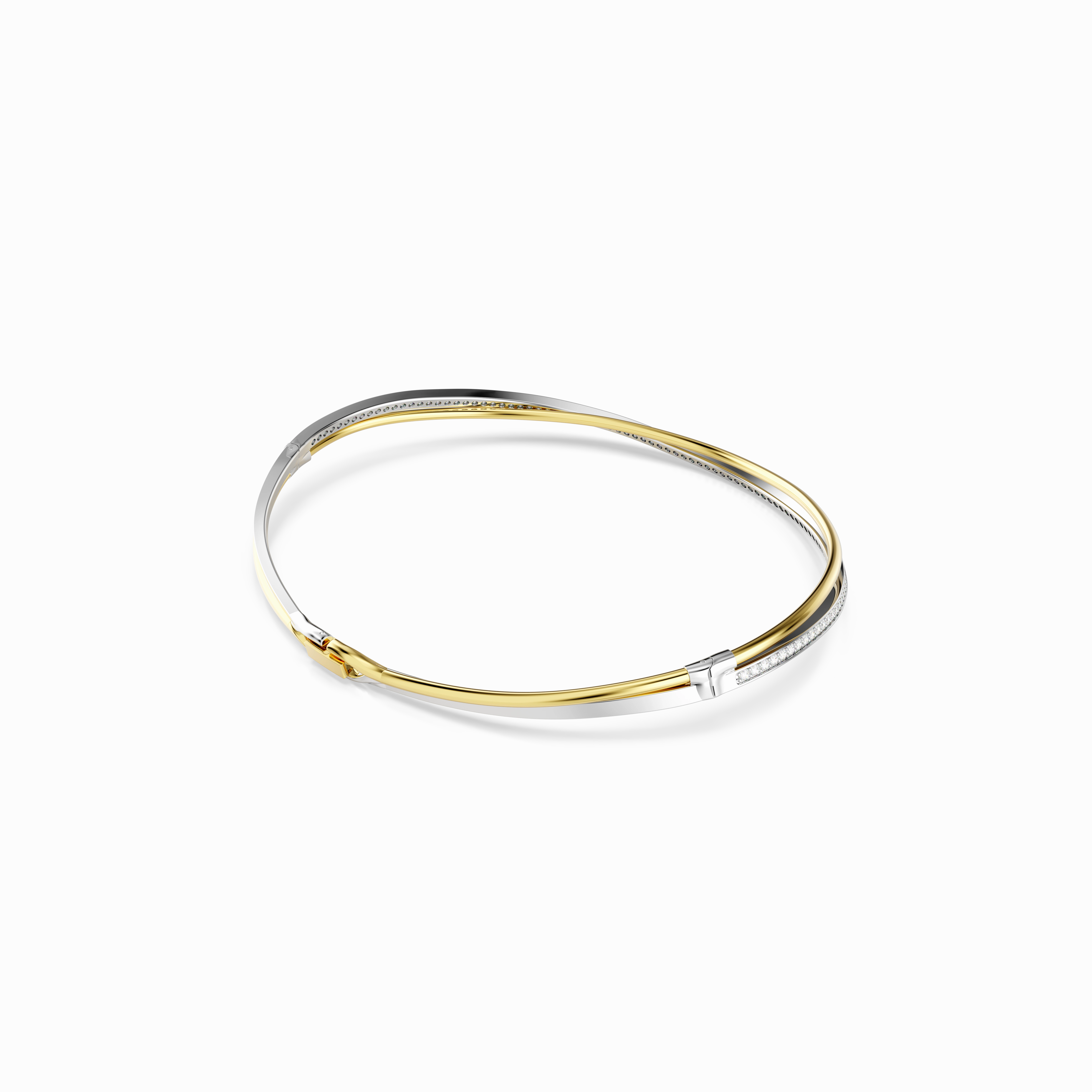 Swarovski Hyperbola Choker Round Cut White Mixed Metal Finish