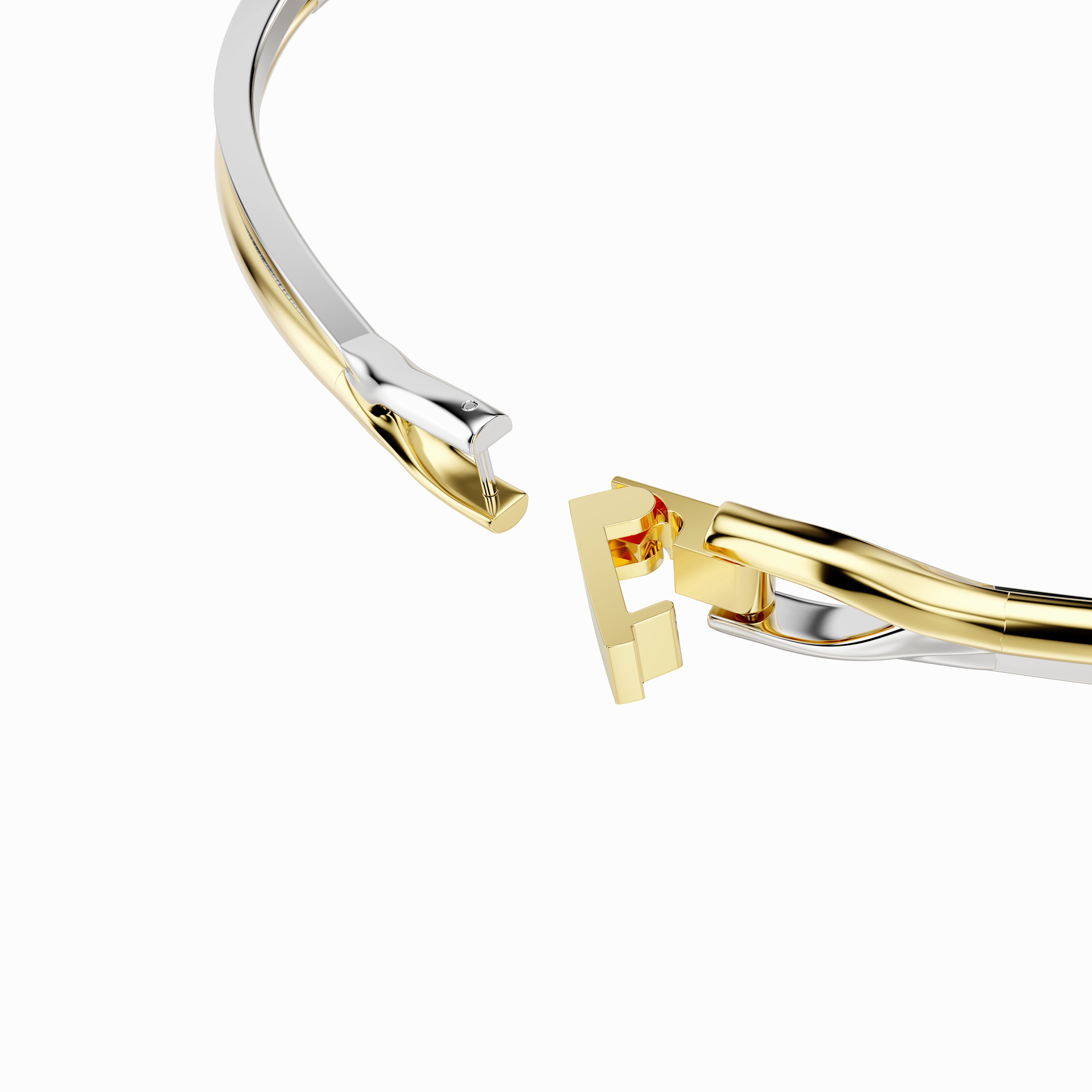 Swarovski Hyperbola Choker Round Cut White Mixed Metal Finish