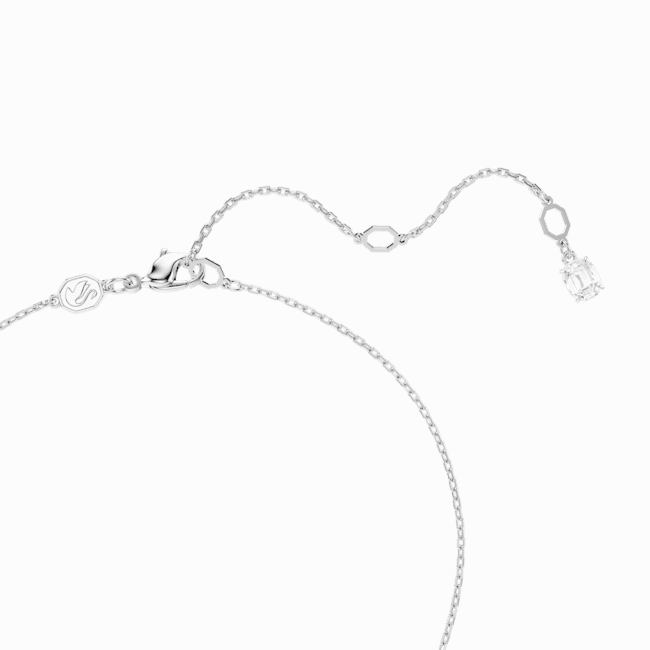 Swarovski Hyperbola Necklace Pendant Mixed Cuts, Twist, White, Rose gold-tone plated