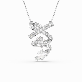 Swarovski Hyperbola Pendant Mixed Cuts White Rhodium Plated fashion-jewelry  