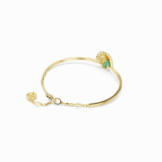 Swarovski Idyllia Bangle Mixed Cuts Shell Green Gold-Tone Plated