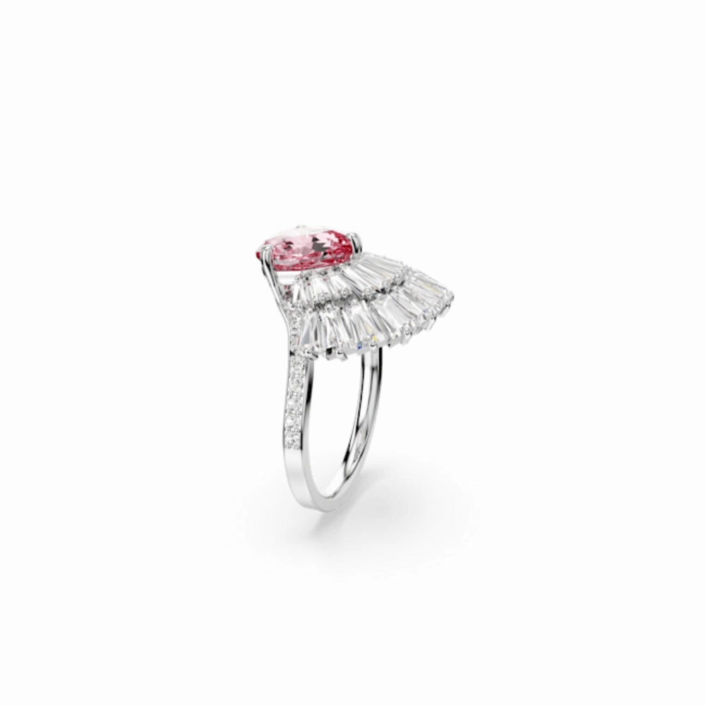 Swarovski Idyllia Cocktail Ring Mixed cuts Shell  Pink Rhodium plated