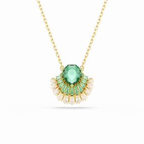 Swarovski Idyllia pendant Mixed cuts Shell Green Gold-tone plated fashion-jewelry  