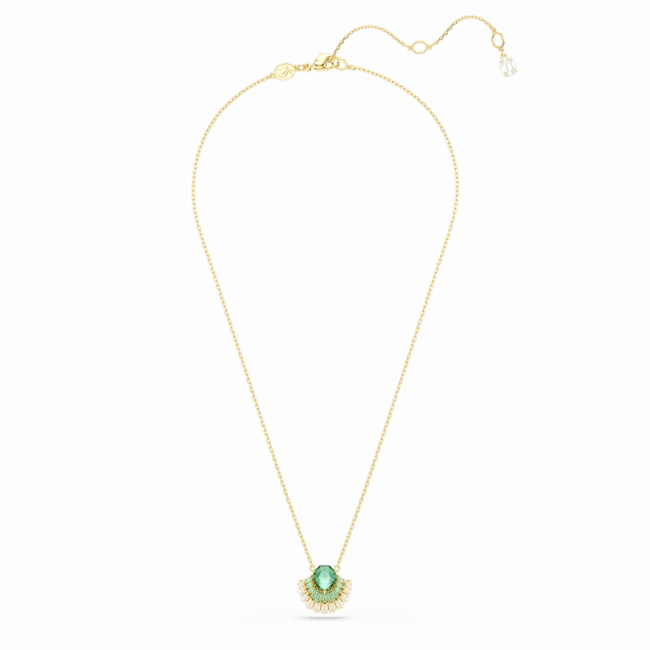 Swarovski Idyllia pendant Mixed cuts Shell Green Gold-tone plated