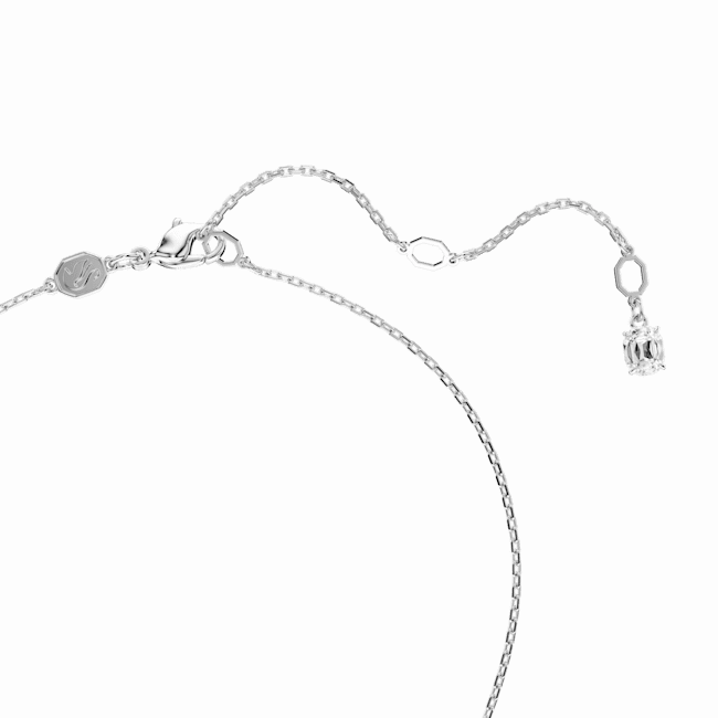Swarovski Idyllia set (Necklace and Earrings) Mixed cuts, Snowflake, White, Rhodium plated