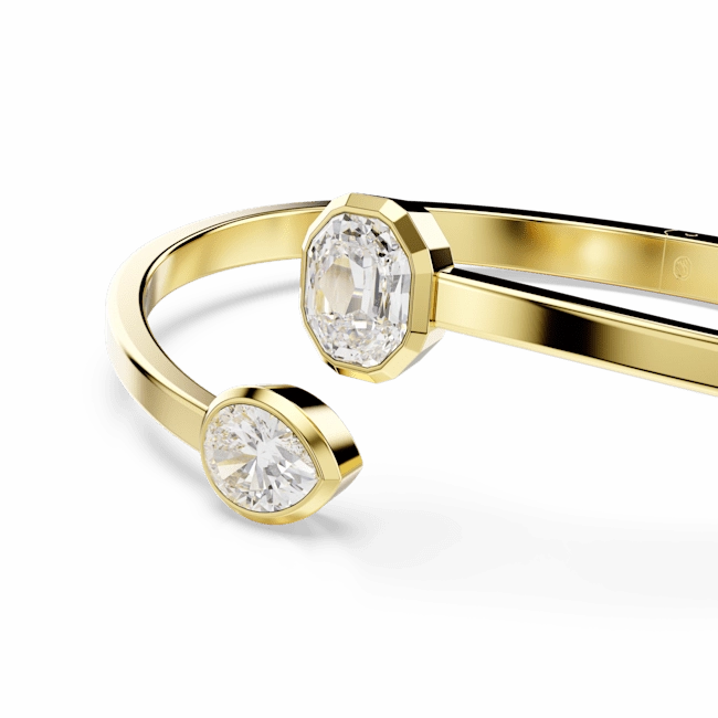Swarovski Imber Bangle Mixed Cuts White Gold-Tone Plated