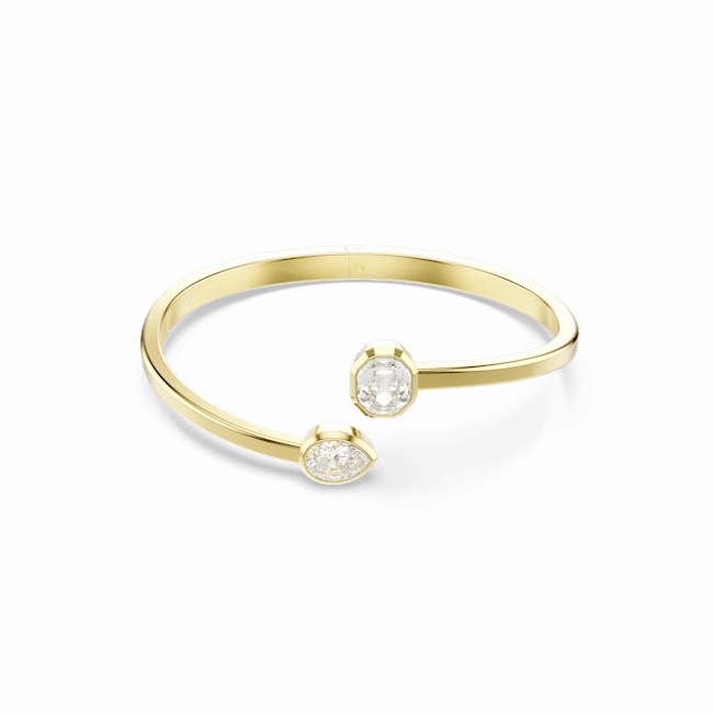Swarovski Imber Bangle Mixed Cuts White Gold-Tone Plated