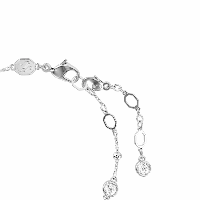 Swarovski Imber Bracelet Round cut, White, Rhodium plated, Medium