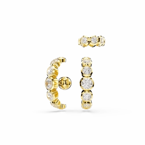 Swarovski Imber Ear Cuff Set (3) Round cut White Gold-tone plated 