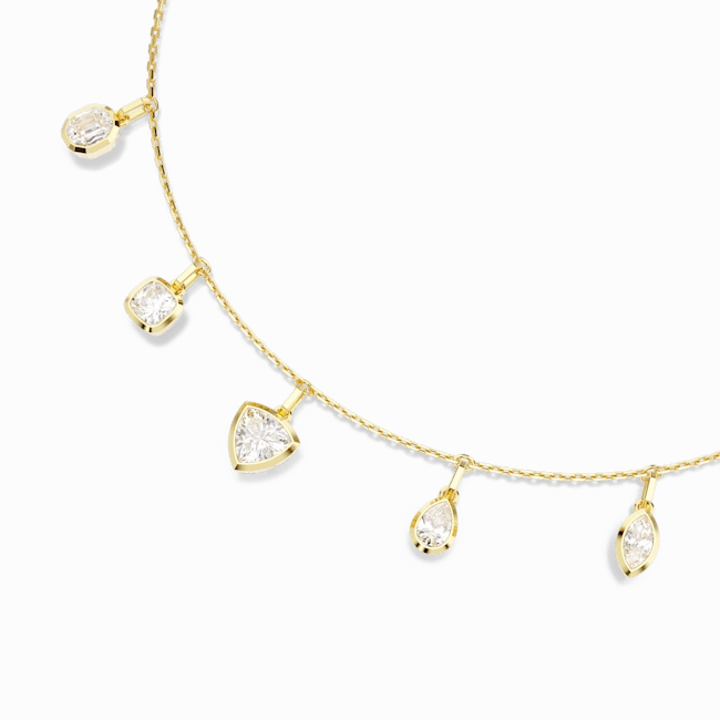 Swarovski Imber Necklace Mixed cuts White Gold-tone plated