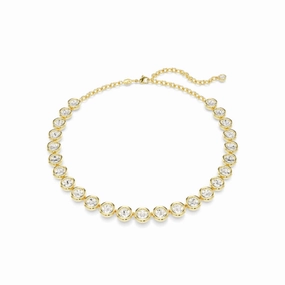 Swarovski Imber Necklace Round cut, White, Gold-tone plated fashion-jewelry  