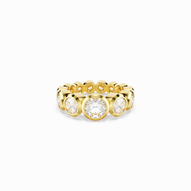 Swarovski Imber Ring Mixed round cuts White Gold-tone plated