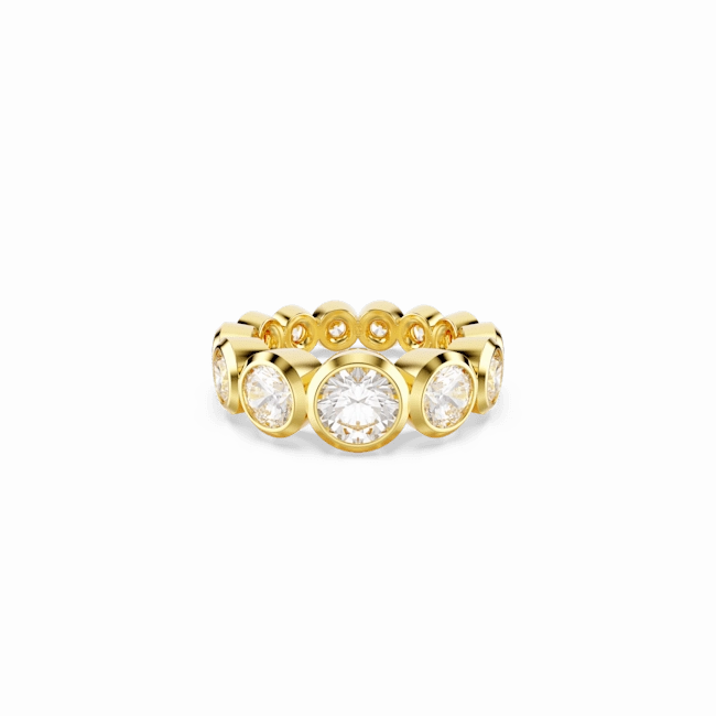 Swarovski Imber Ring Mixed round cuts White Gold-tone plated