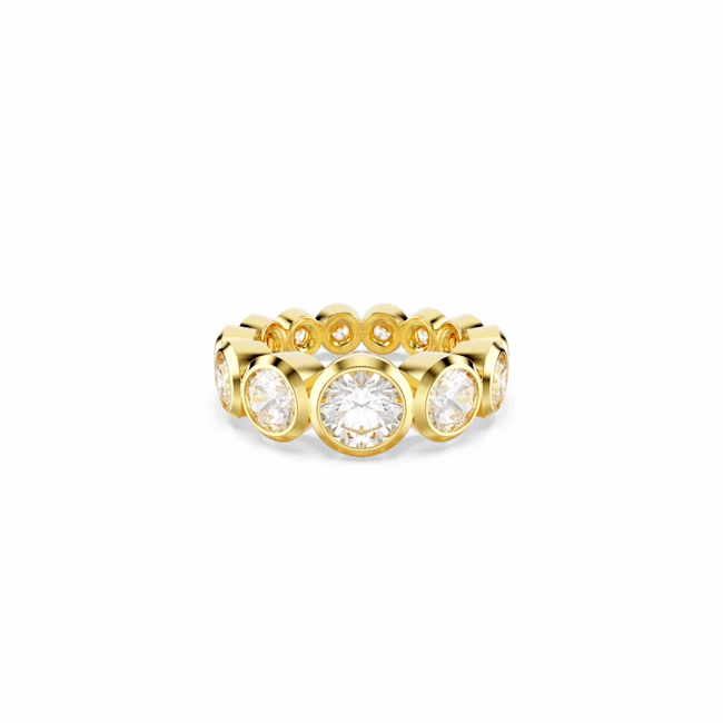 Swarovski Imber Ring Mixed round cuts White Gold-tone plated