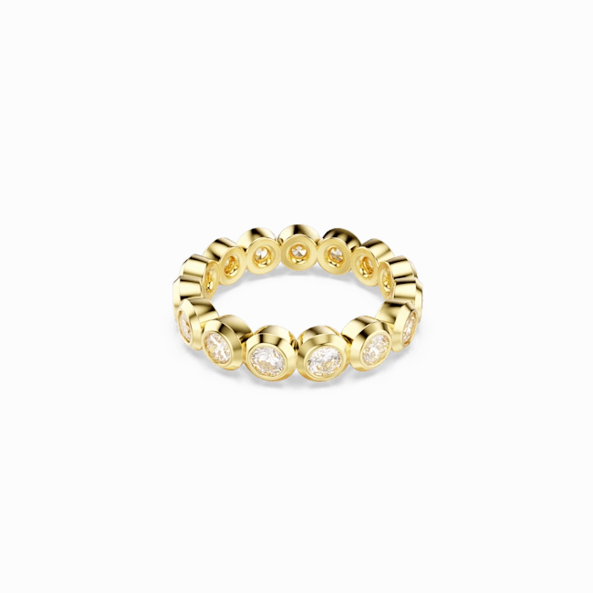 Swarovski Imber Ring Round cut White Gold-tone plated