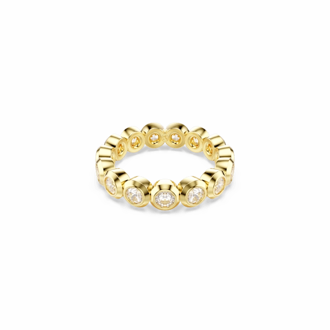 Swarovski Imber Ring Round cut White Gold-tone plated