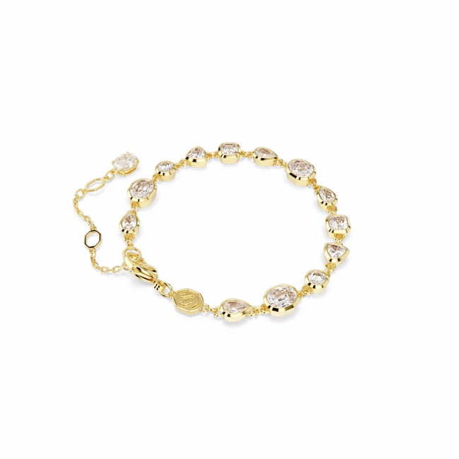 Swarovski Imber Tennis Bracelet Mixed Cuts White Gold-Tone Plated
