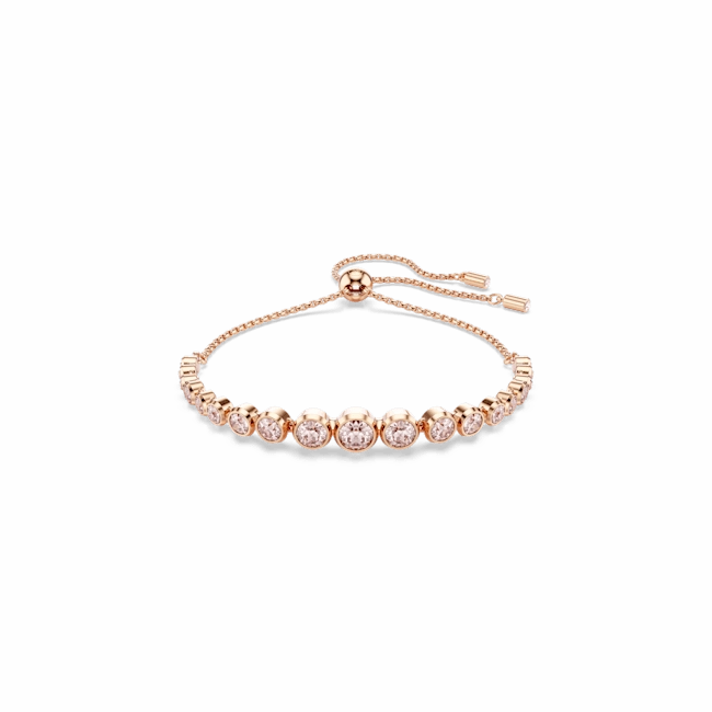 Swarovski Imber Tennis Bracelet Mixed Round Cuts Pink Rose Gold-Tone Plated fashion-jewelry  