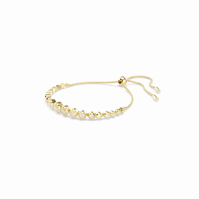 Swarovski Imber Tennis Bracelet Mixed Round Cuts White Gold-Tone Plated