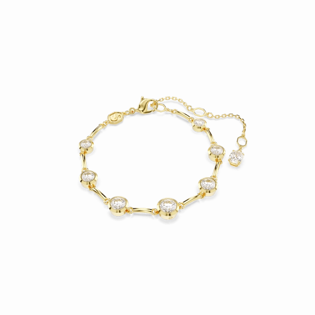 Swarovski Imber Tennis Bracelet Mixed Round Cuts White Gold-Tone Plated fashion-jewelry  