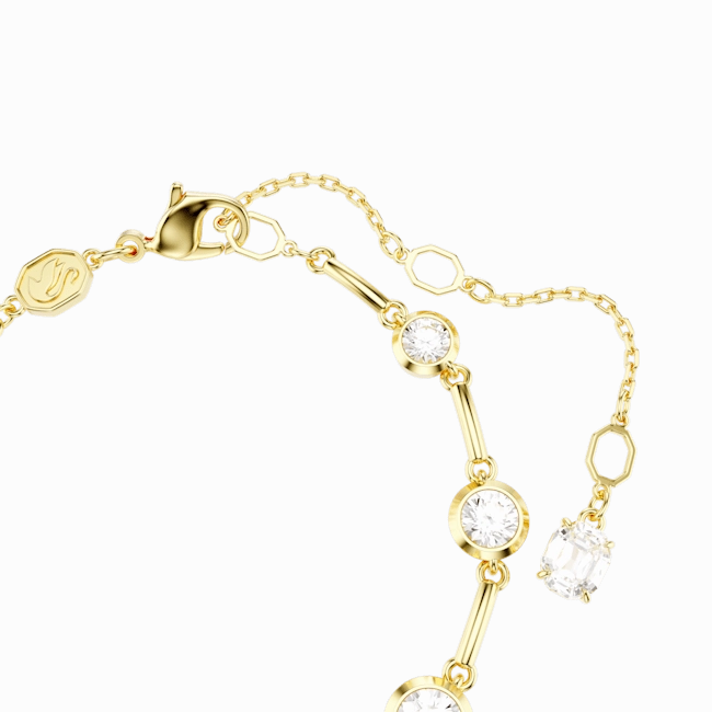 Swarovski Imber Tennis Bracelet Mixed Round Cuts White Gold-Tone Plated