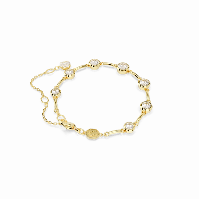 Swarovski Imber Tennis Bracelet Mixed Round Cuts White Gold-Tone Plated