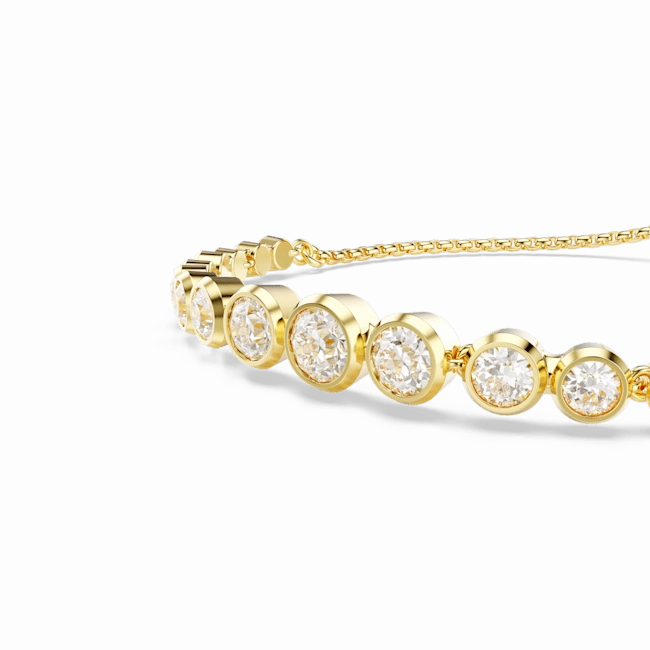 Swarovski Imber Tennis Bracelet Mixed Round Cuts White Gold-Tone Plated