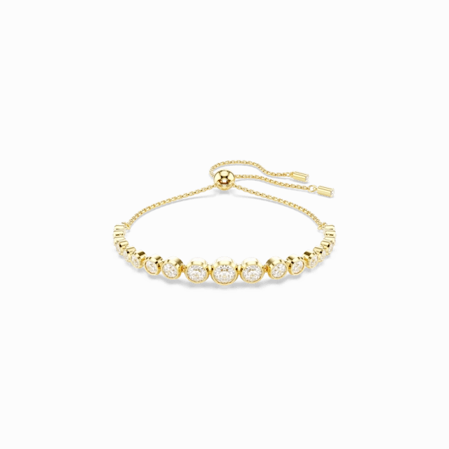 Swarovski Imber Tennis Bracelet Mixed Round Cuts White Gold-Tone Plated fashion-jewelry  