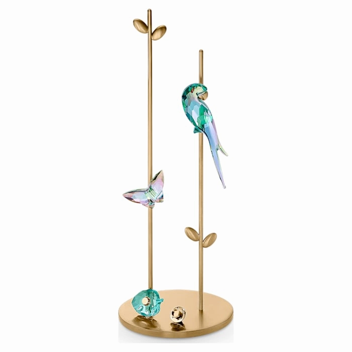 Swarovski Jungle Beats Leaf Magnet Ornament Blue Small