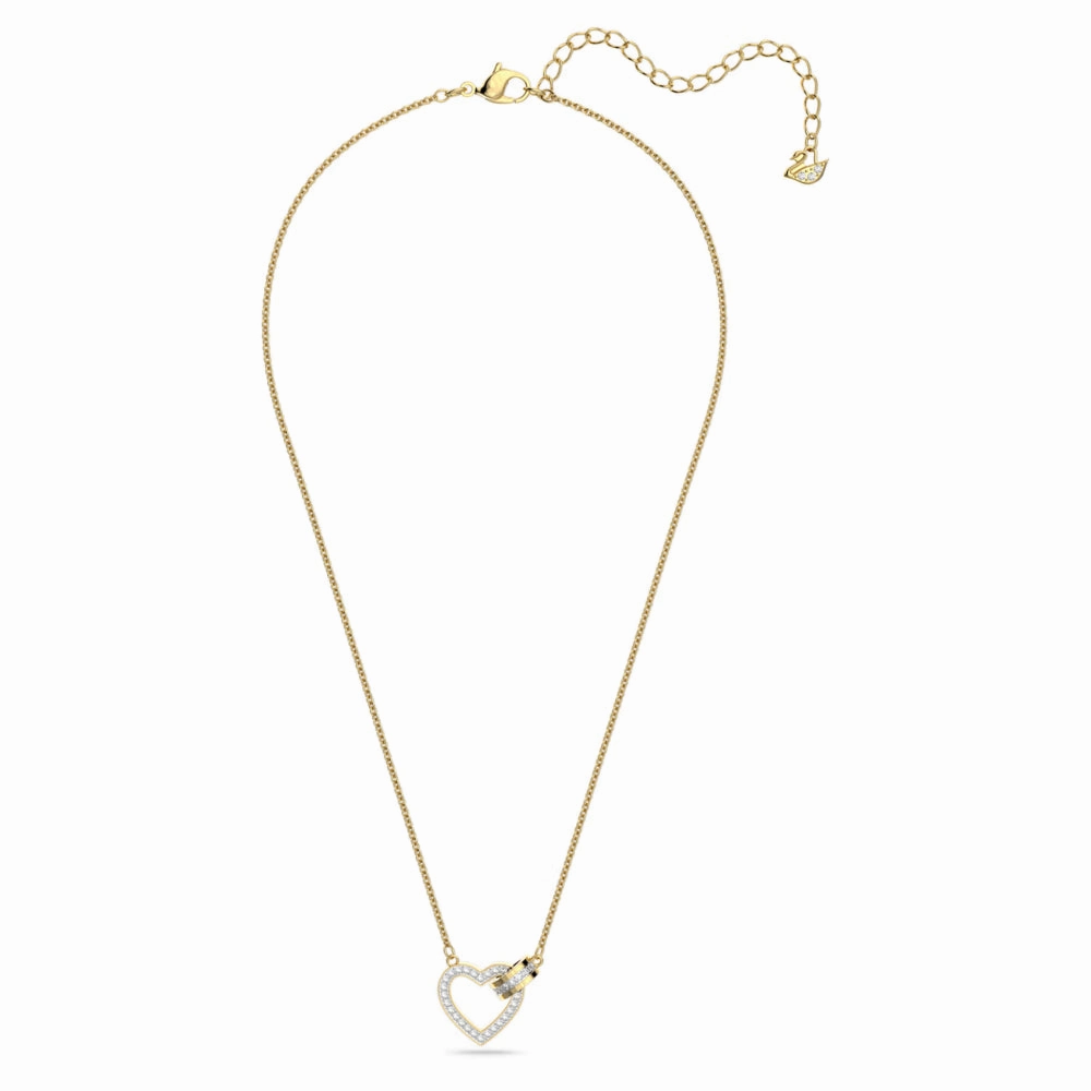 Swarovski Lovely Necklace Heart White Gold-tone plated