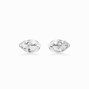Swarovski Lucent Stud Earrings Pave, Spike, White, Rhodium plated 