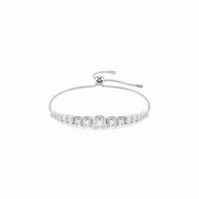 Swarovski Matrix Bracelet Gradient Of Round Cuts White Rhodium Plated fashion-jewelry  