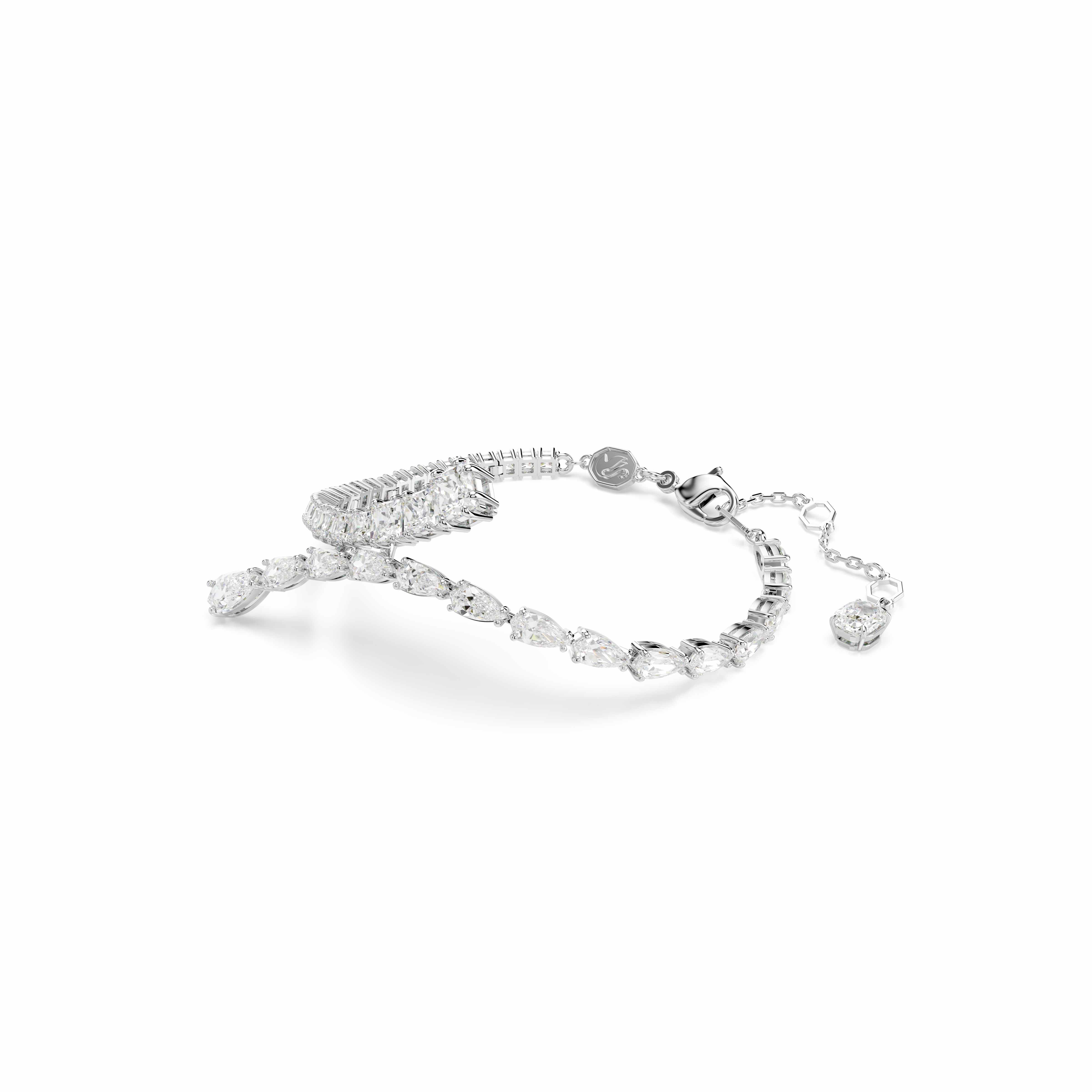Swarovski Matrix Bracelet Mixed Cuts White Rhodium Plated