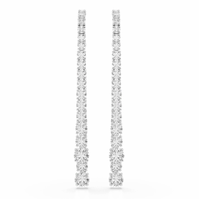Swarovski Matrix Drop Earrings Gradient of round cuts White Rhodium plated fashion-jewelry  