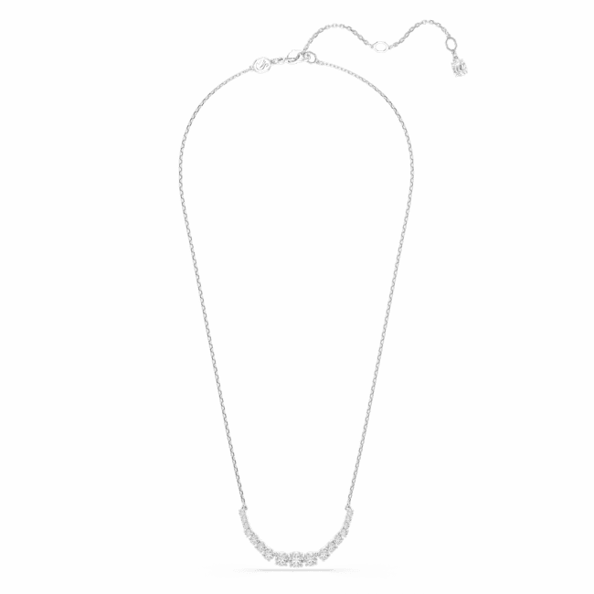 Swarovski Matrix Necklace Gradient of round cuts White Rhodium plated