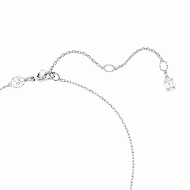 Swarovski Matrix Necklace Gradient of round cuts White Rhodium plated