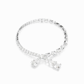 Swarovski Matrix Necklace Mixed Cuts White Rhodium Plated fashion-jewelry  