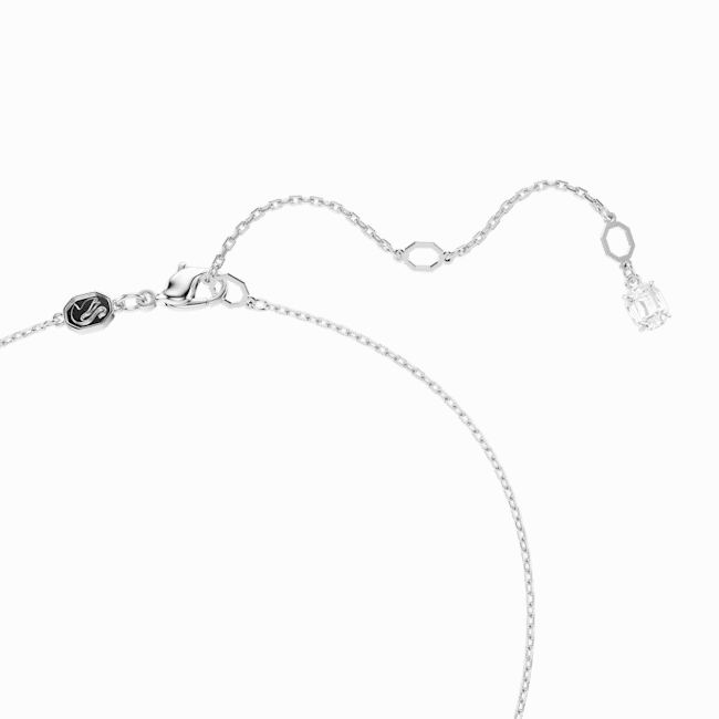 Swarovski Matrix Necklace Pendant Mixed cuts, White, Rhodium plated